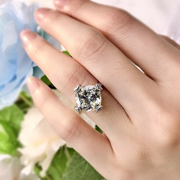 4ct Princess Cut Ring - Picture 4 of 15